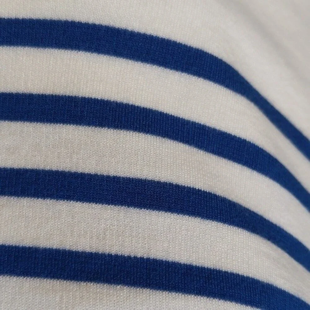 Market & Spruce (Stitch Fix) cute blue & white striped dress, lace detail M